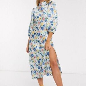 ASOS Multicolor Floral Long Sleeve Dress